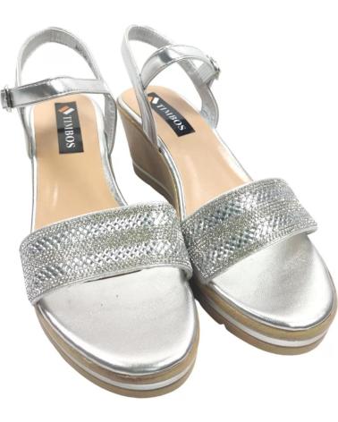 Sandales pour Femme TIMBOS SANDALIA CUNA MUJER PLATA 128279 PLATEADO