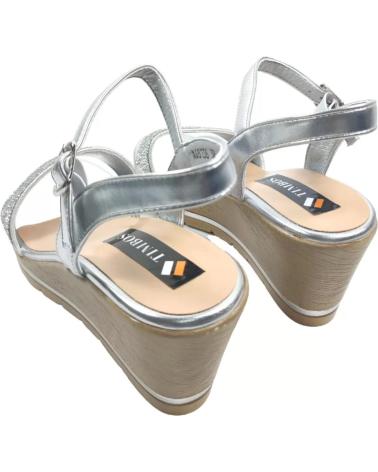 Sandales pour Femme TIMBOS SANDALIA CUNA MUJER PLATA 128279 PLATEADO