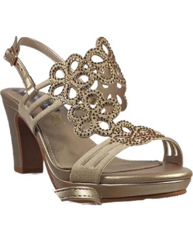 Sandalias de Mujer TIMBOS ZAPATOS 127804 COLOR TAUPE MATERIAL BAMARA COMBINADO BRILLO VERDE