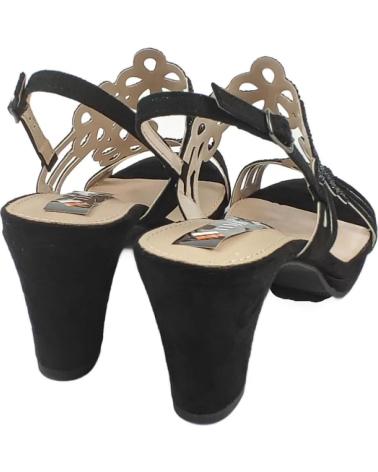 Sandales pour Femme TIMBOS ZAPATOS 127803 COLOR MATERIAL BAMARA COMBINADO BRILLO NEGRO