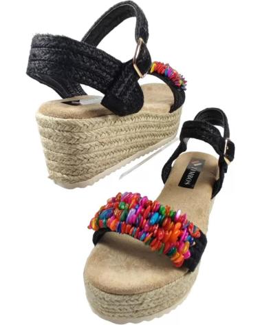 Sandálias de Mulher TIMBOS SANDALIA CUNA PLATAFORMA ESPARTO MUJER NEGRO 127681 MARRóN