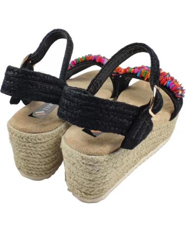 Sandálias de Mulher TIMBOS SANDALIA CUNA PLATAFORMA ESPARTO MUJER NEGRO 127681 MARRóN