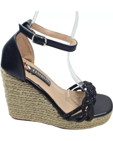 Sandalias de Mujer TIMBOS SANDALIA CUNA ESPARTO MUJER 127668 NEGRO