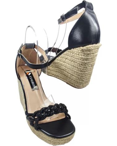 Sandalias de Mujer TIMBOS SANDALIA CUNA ESPARTO MUJER 127668 NEGRO