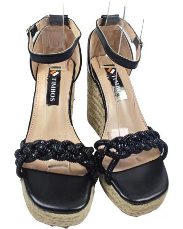 Sandalias de Mujer TIMBOS SANDALIA CUNA ESPARTO MUJER 127668 NEGRO