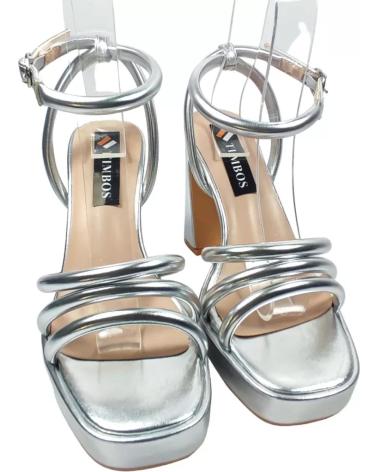 Sandales pour Femme TIMBOS SANDALIA TACON FIESTA PLATAFORMA MUJER PLATA 127630 PLATEADO