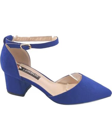 Woman Sandals TIMBOS ZAPATOS 127568 COLOR ON MATERIAL BAMARA ZAPATO TACON MUJ AZUL