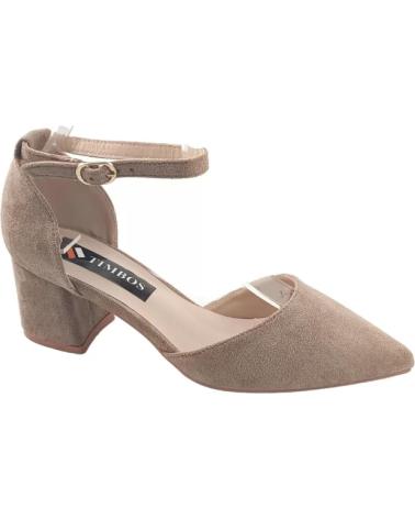 Woman Sandals TIMBOS ZAPATOS 127567 COLOR APRICOT MATERIAL BAMARA ZAPATO TACON MU VARIOS COLORES