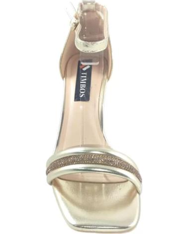 Woman Sandals TIMBOS ZAPATOS 127534 COLOR ORO MATERIAL METALIZADO SANDALIA TACON AMARILLO