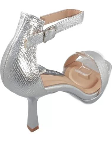 Sandales pour Femme TIMBOS ZAPATOS 127528 COLOR PLATA MATERIAL METALIZADO SANDALIA TACO PLATEADO