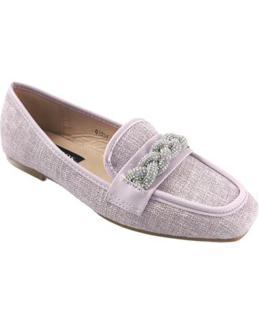 Mocasines de Mujer TIMBOS ZAPATOS 127495 COLOR PURPURA MATERIAL TEXTIL MOCASIN PARA MU MORADO