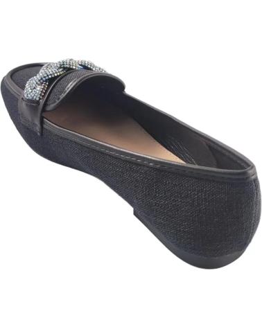 Mocasines de Mujer TIMBOS ZAPATOS 127493 COLOR MATERIAL TEXTIL MOCASIN PARA MUJE NEGRO
