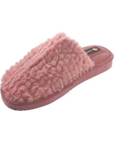 Pantofole per Donna TIMBOS ZAPATOS 127360 COLOR MATERIAL PELO ZAPATILLAS CASA MUJE ROJO