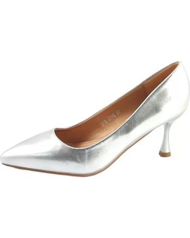 Zapatos de Mujer TIMBOS ZAPATOS 127279 COLOR PLATA MATERIAL METALIZADO SALON TACON M PLATEADO