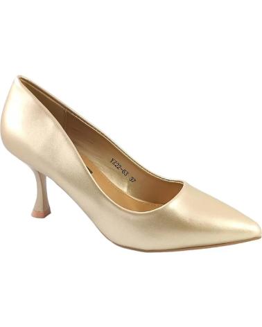 Sapatos de Mulher TIMBOS ZAPATOS 127254 COLOR ORO MATERIAL METALIZADO SALON TACON MUJ AMARILLO