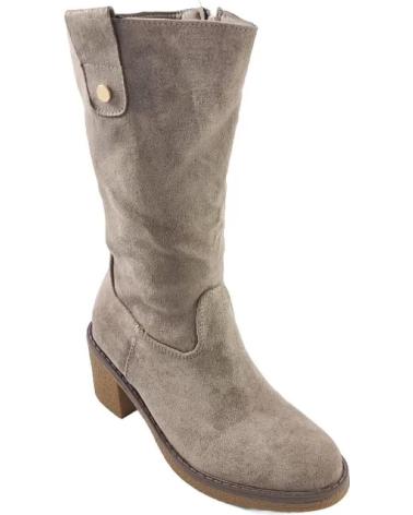 Stivali per Donna TIMBOS BOTA TACON ANCHO MUJER KAKI 127248 MARRóN