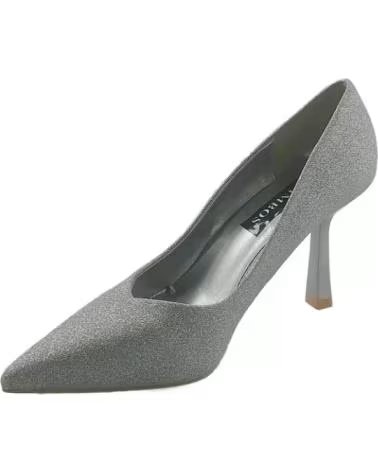 Sapatos de Mulher TIMBOS DE SALTO DE FESTA 127175 COM ACABAMENTO BRILHANTE PRATA PLATEADO