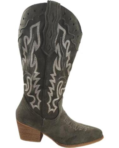 Stivali per Donna TIMBOS BOTA TEJANA TACON ANCHO KAKI MUJER 126992 MARRóN