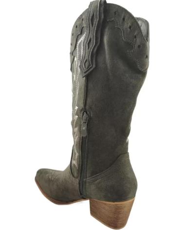 Boots für Damen TIMBOS BOTA TEJANA TACON ANCHO KAKI MUJER 126992 MARRóN