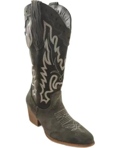 Boots für Damen TIMBOS BOTA TEJANA TACON ANCHO KAKI MUJER 126992 MARRóN
