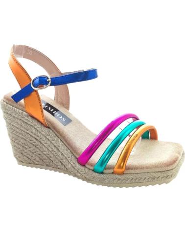 Sandali per Donna TIMBOS SANDALIA CUNA ESPARTO MUJER MULTI 126205 NARANJA
