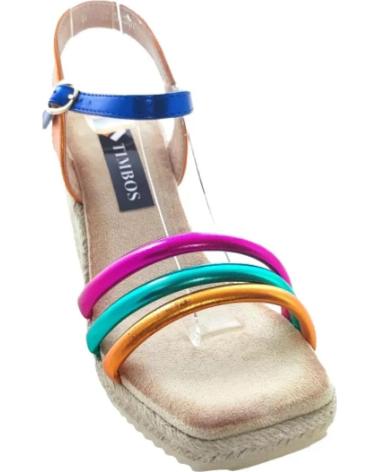 Woman Sandals TIMBOS SANDALIA CUNA ESPARTO MUJER MULTI 126205 NARANJA