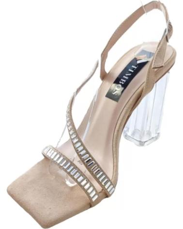 Sandales pour Femme TIMBOS ZAPATOS 125916 COLOR APRICOT MATERIAL BAMARA SANDALIA TACON BEIGE