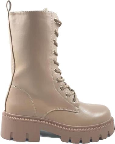 Stiefel für Damen TIMBOS BOTIN MILITAR PLANO DE MUJER KAKI 124179 MARRóN