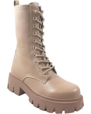 Stiefel für Damen TIMBOS BOTIN MILITAR PLANO DE MUJER KAKI 124179 MARRóN