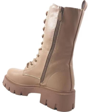 Stiefel für Damen TIMBOS BOTIN MILITAR PLANO DE MUJER KAKI 124179 MARRóN