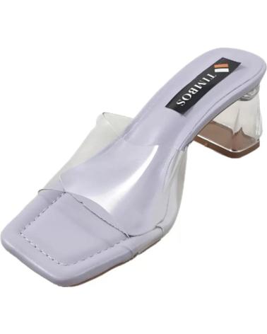 Sandalen für Damen TIMBOS ZUECO TACON PARA MUJER PURPURA 124036 MORADO