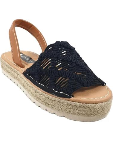 Sandali per Donna TIMBOS MENORQUINA SANDALIA ESPARTO DE MUJER 123558 NEGRO