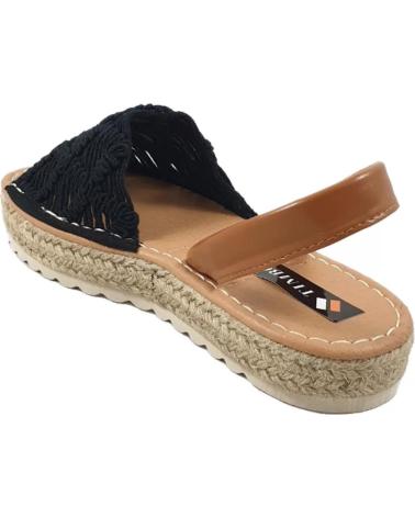 Sandali per Donna TIMBOS MENORQUINA SANDALIA ESPARTO DE MUJER 123558 NEGRO