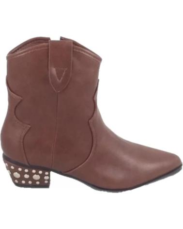 Stivaletti per Donna TIMBOS BOTIN TEJANO DE MUJER CUERO 121427 MARRóN