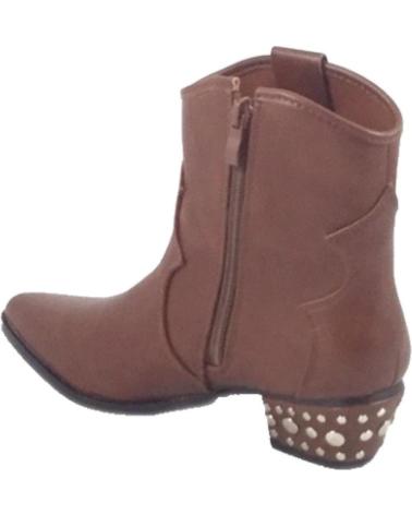 Stivaletti per Donna TIMBOS BOTIN TEJANO DE MUJER CUERO 121427 MARRóN