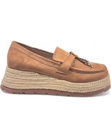 Mocasines de Mujer TIMBOS MOCASIN CUNA ESPARTO VESTIR DE MUJER CAMEL 129156 BLANCO