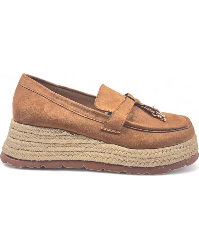 Mocasines de Mujer TIMBOS MOCASIN CUNA ESPARTO VESTIR DE MUJER CAMEL 129156 BLANCO
