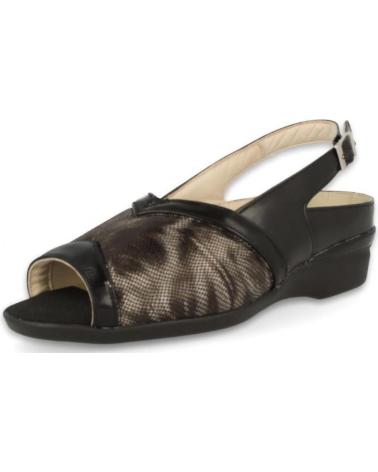 Sandalias de Mujer DTORRES SANDALIAS PIES ANCHOS LUGANO NEGRO01