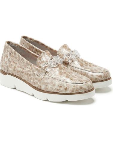Zapatos de Mujer 24 HORAS MOCASIN MARMOL PIEL TAUPE MARMOL CANA