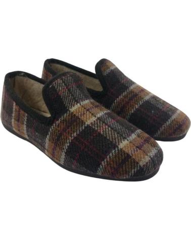 Calzado de casa de Hombre JAVER ZAPATILLAS HOMBRE CUADROS PISO FINO VARIOS 74 MARRON