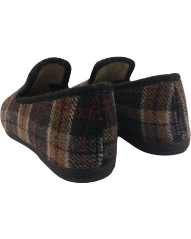 Calzado de casa de Hombre JAVER ZAPATILLAS HOMBRE CUADROS PISO FINO VARIOS 74 MARRON