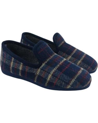 Calzado de casa de Hombre JAVER ZAPATILLAS HOMBRE CUADROS PISO FINO VARIOS 74 MARINO