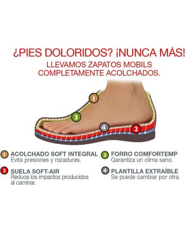 Sapatos de Homem MEPHISTO MOBILS EZARD LISO NEGRO