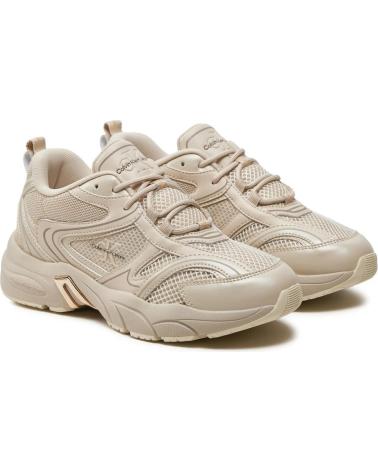 Esportes  de Mulher CALVIN KLEIN ZAPATILLAS RETRO TENNIS LOW LACE MH ML MTL BEIG BEIGE