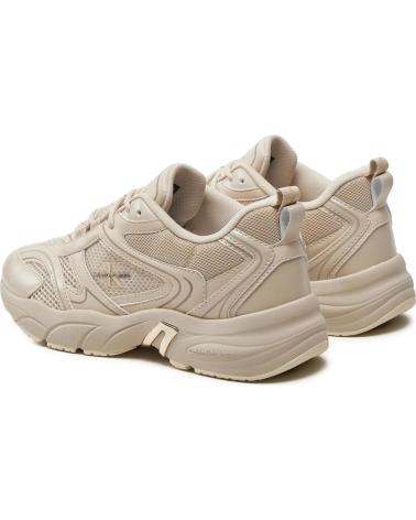 Esportes  de Mulher CALVIN KLEIN ZAPATILLAS RETRO TENNIS LOW LACE MH ML MTL BEIG BEIGE