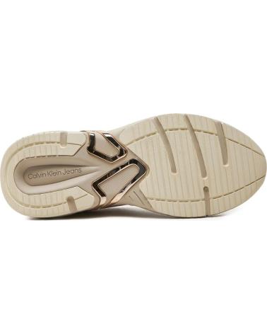 Esportes  de Mulher CALVIN KLEIN ZAPATILLAS RETRO TENNIS LOW LACE MH ML MTL BEIG BEIGE