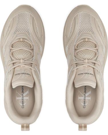 Esportes  de Mulher CALVIN KLEIN ZAPATILLAS RETRO TENNIS LOW LACE MH ML MTL BEIG BEIGE