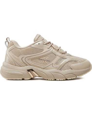 Esportes  de Mulher CALVIN KLEIN ZAPATILLAS RETRO TENNIS LOW LACE MH ML MTL BEIG BEIGE