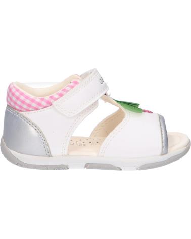 Sandali per Bambina GEOX B020YB 054AJ B SANDAL TAPUZ C0007 WHITE-SILVER