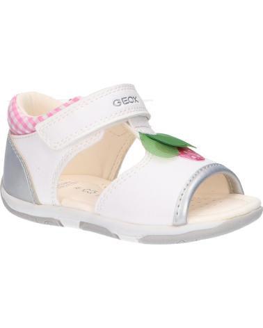 Sandali per Bambina GEOX B020YB 054AJ B SANDAL TAPUZ C0007 WHITE-SILVER